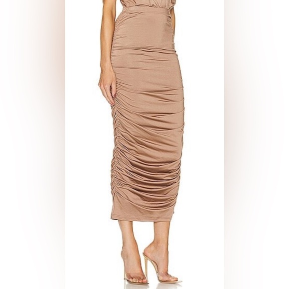 L’AGENCE Otis ruched pencil SKIRT - Picture 2 of 7